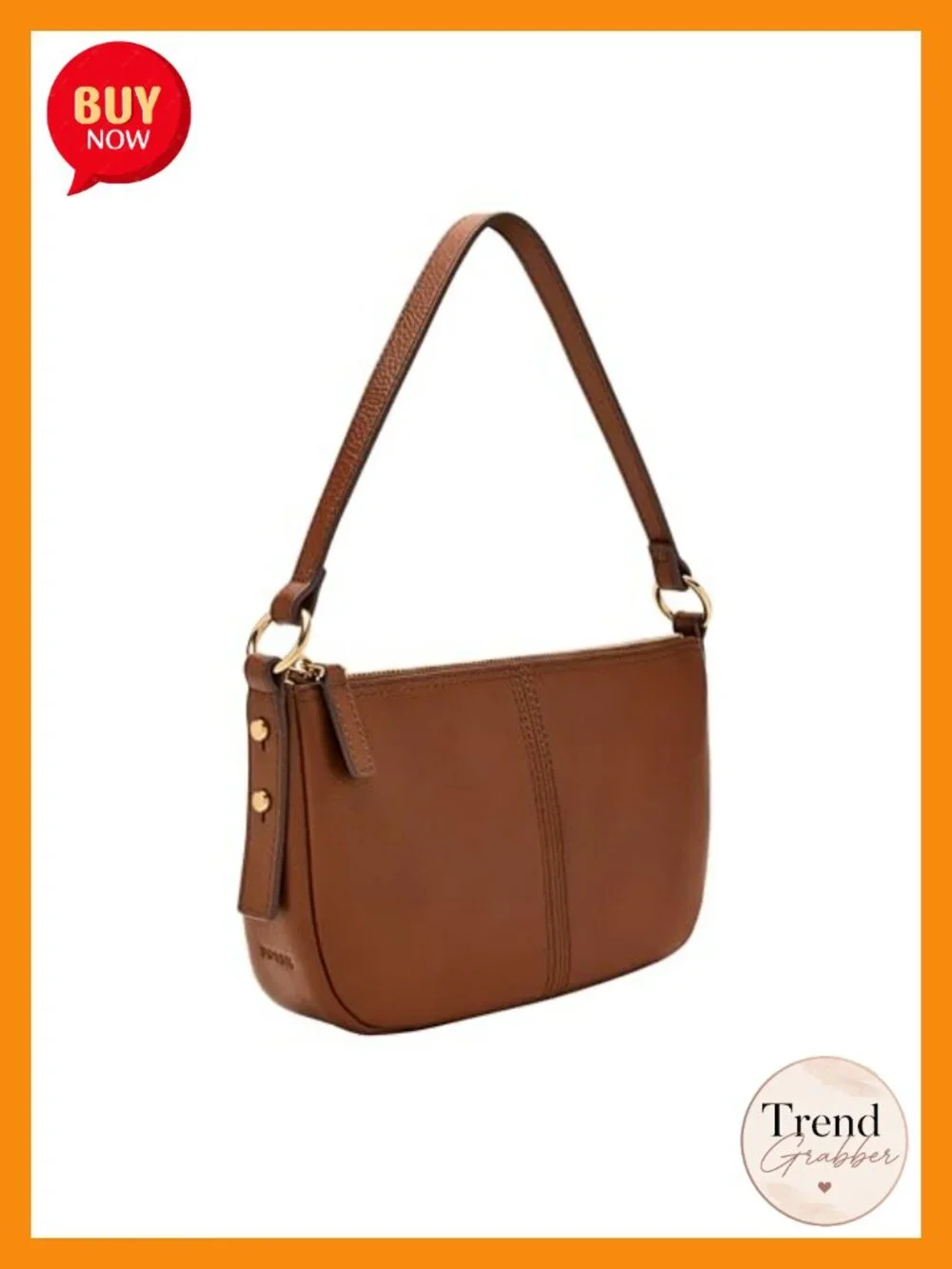 Genuine Leather Small Satchel Crossbody Bag with Adjustable Strap
